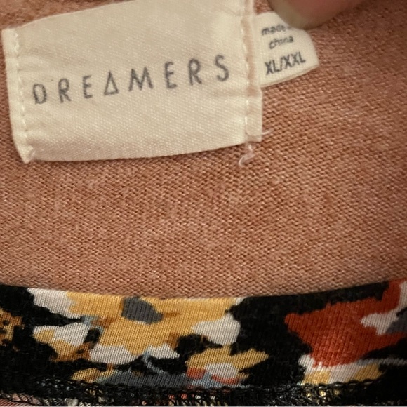 Maurices Relaxed Orange and Pink Floral Blouse with Matching Peach Sweater - Picture 9 of 9